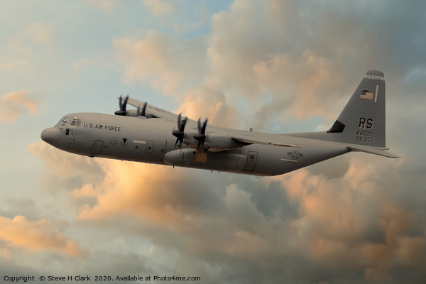USAF C-130J-30 Hercules Picture Board by Steve H Clark