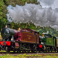 Buy canvas prints of Two GWR Small Prairie Engines by Steve H Clark