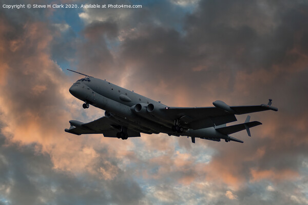 Nimrod MRA4 Sunset Picture Board by Steve H Clark
