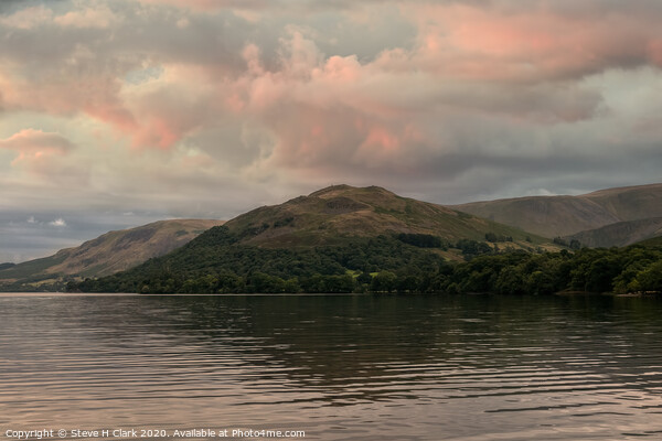 Sunset View from an Ullswater Steamer Picture Board by Steve H Clark