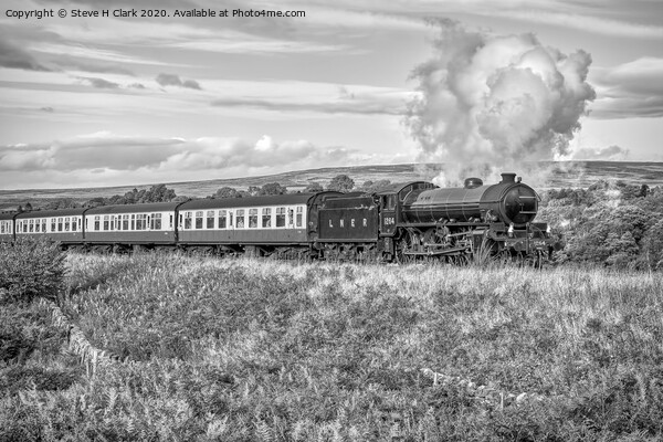 LNER Class B1 - Black and White Picture Board by Steve H Clark