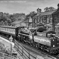 Buy canvas prints of Goathland Station - Black and White by Steve H Clark
