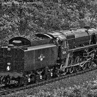 Buy canvas prints of British Railways 9F - Black and White by Steve H Clark