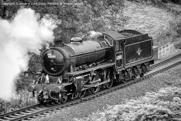 LNER K1 Class - Light Engine - Black and White Picture Board by Steve H Clark