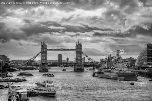 The City of London - Black and White Picture Board by Steve H Clark