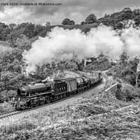 Buy canvas prints of LNER Goods Train - Black and White by Steve H Clark