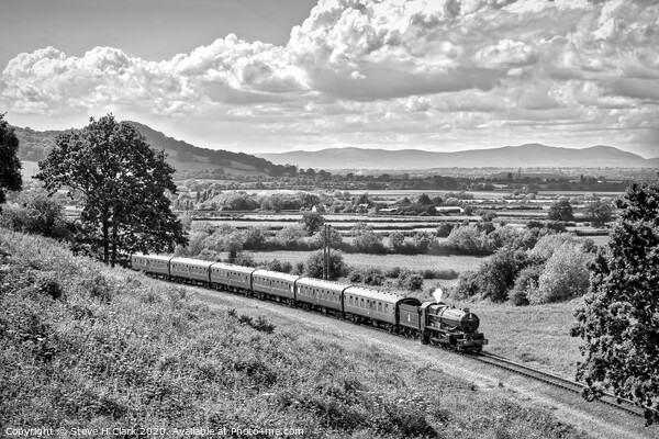 King Edward II and the Malverns - Black and White Picture Board by Steve H Clark