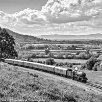 Buy canvas prints of King Edward II and the Malverns - Black and White by Steve H Clark