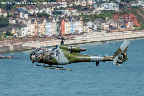 Royal Marines Gazelle Helicopter - Dawlish Picture Board by Steve H Clark