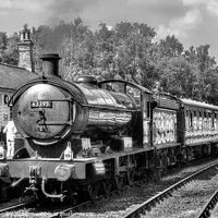 Buy canvas prints of Q6 Class Locomotive - Black and White by Steve H Clark