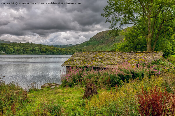 A Boathouse on Grasmere Picture Board by Steve H Clark