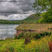 Buy canvas prints of A Boathouse on Grasmere by Steve H Clark
