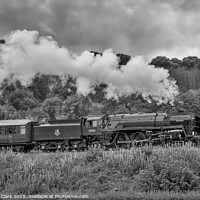Buy canvas prints of 70000 Britannia -Black and White by Steve H Clark