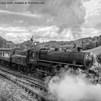 Buy canvas prints of 43106 Departs Highley - Black and White by Steve H Clark