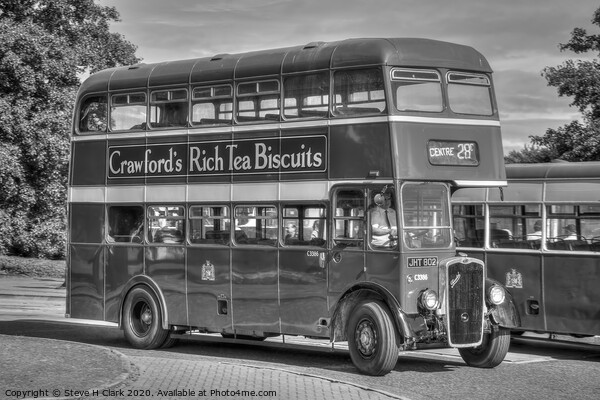 Bristol  Bus - Black and White Picture Board by Steve H Clark
