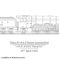 Buy canvas prints of LNER 4475 Flying Fox - 27th April 1925 by Steve H Clark
