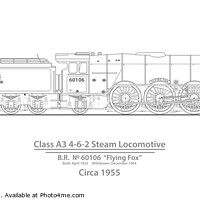 Buy canvas prints of Class A3 steam locomotive Flying Fox Circa 1955 by Steve H Clark