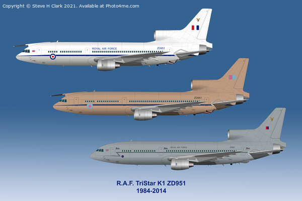 RAF TriStar 1984 to 2014 Picture Board by Steve H Clark