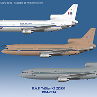 Buy canvas prints of RAF TriStar 1984 to 2014 by Steve H Clark