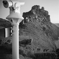 Buy canvas prints of Valley of the rocks telescope by David Basset