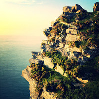 Buy canvas prints of Valley of the rocks north devon sea view by David Basset