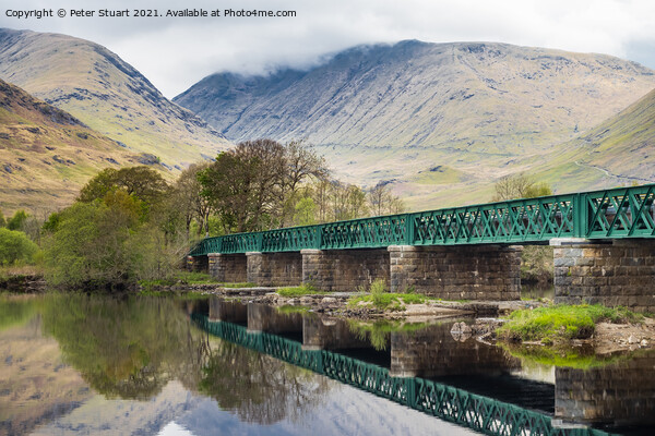 Bridge over the River Orchy near to Kilchurn Castle, Loch Awe Picture Board by Peter Stuart