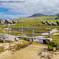 Buy canvas prints of Borve Beach and Camping site on the isle of Barra by Peter Stuart