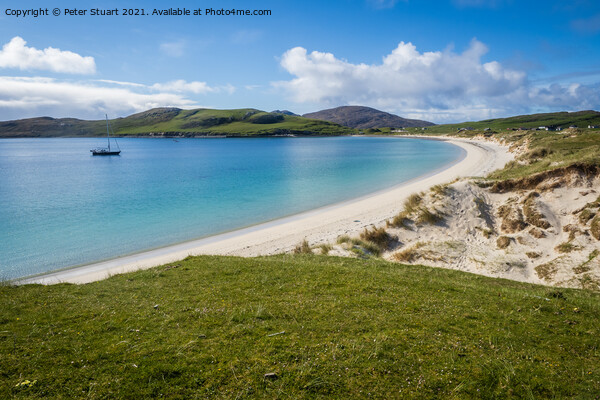White sands at Vatersay beach in the Outer Hebrides Picture Board by Peter Stuart