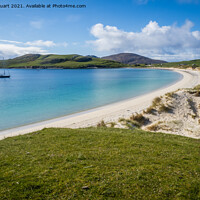 Buy canvas prints of White sands at Vatersay beach in the Outer Hebrides by Peter Stuart