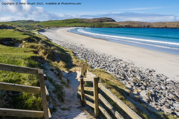 White sands at Vatersay beach in the Outer Hebrides Picture Board by Peter Stuart
