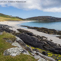 Buy canvas prints of Prince's Beach is located on the west side of the Isle of Eriska by Peter Stuart