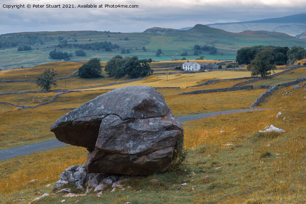 Samsons Toe at Winskill Stones above Langcliffe in the Yorkshire Picture Board by Peter Stuart