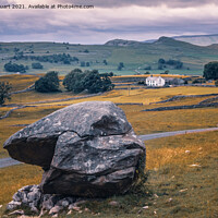 Buy canvas prints of Samsons Toe at Winskill Stones above Langcliffe in the Yorkshire by Peter Stuart