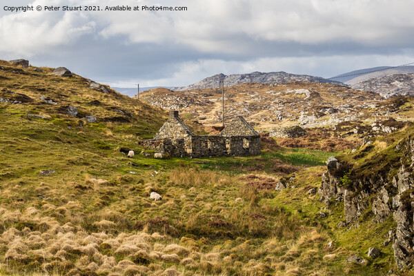 Anandoned croft on the isle of Harris Picture Board by Peter Stuart