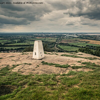 Buy canvas prints of Trig point on the summit of Helsby Hill in Cheshire by Peter Stuart
