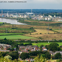 Buy canvas prints of View from the top of Helsby Hill in Cheshire by Peter Stuart