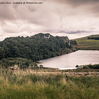 Buy canvas prints of Crag Lough on above Once Brewed on Hadrian's Wall Walk in Northu by Peter Stuart