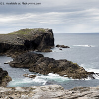 Buy canvas prints of Headland onj the coast near to Shawbost on the West coast of the by Peter Stuart