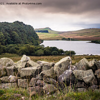 Buy canvas prints of Peel Crags above Once Brewed on Hadrian's Wall Walk by Peter Stuart