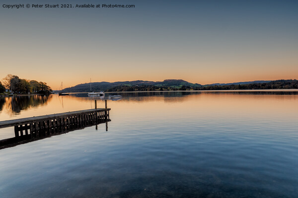 Sunrise on Lake Windermere Picture Board by Peter Stuart