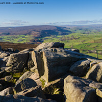 Buy canvas prints of on the summitof Simon Seat in the Yorkshire Dales by Peter Stuart
