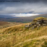 Buy canvas prints of Blea moor and Dent Head in the Yorkshire Dales by Peter Stuart