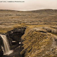 Buy canvas prints of Signpost at Horton in ribblesdale showing the pen-y-ghent walk by Peter Stuart