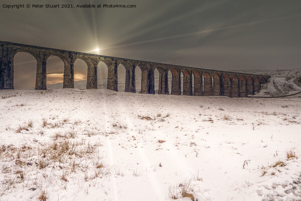 Ribblehead Viaduct Yorkshire Dales Picture Board by Peter Stuart