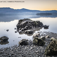 Buy canvas prints of Cloud inversion on Lake Derwentwater near Keswick in the Lake Di by Peter Stuart