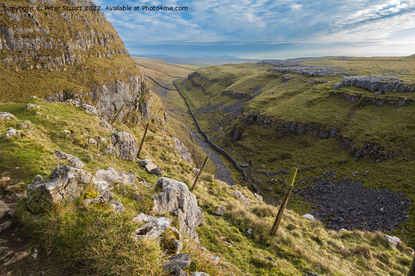 Walking to Malham Tarn via Malham Cove and Watlowes Dry Valley i Picture Board by Peter Stuart