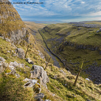 Buy canvas prints of Walking to Malham Tarn via Malham Cove and Watlowes Dry Valley i by Peter Stuart