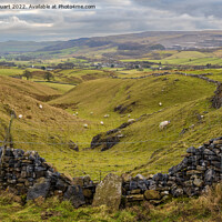 Buy canvas prints of Hill walking around Horton in Ribblesdale in the Yorkshire Dales by Peter Stuart
