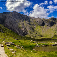 Buy canvas prints of Cwm Idwal in Glyderau range of mountains in northe by Peter Stuart