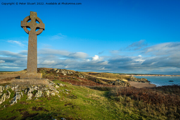 Celti Cross on the Isle of Anglesey Picture Board by Peter Stuart